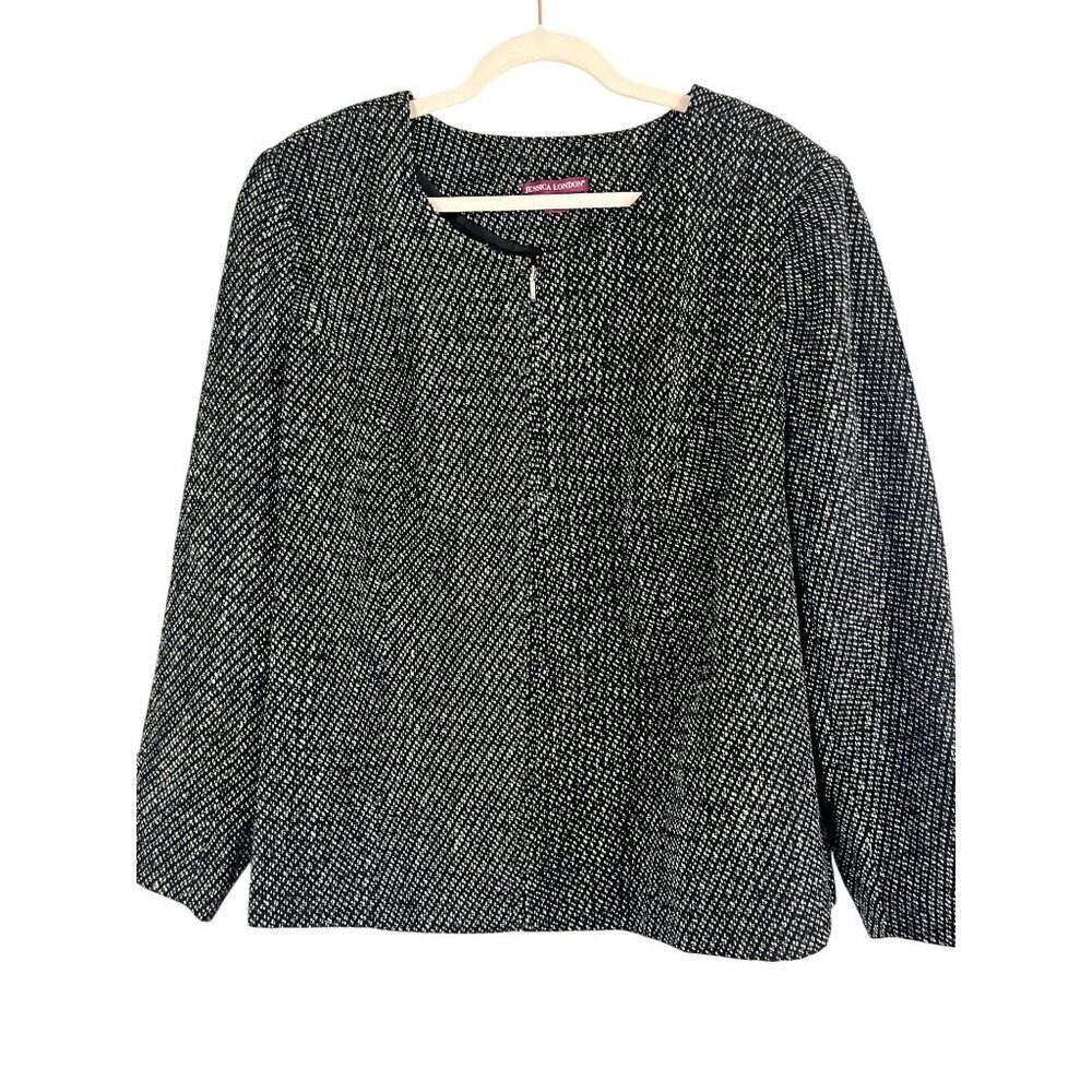 Retro Wool Blazer 26‎ Black Neutral Preppy Old Money Classic Chic Work Wear